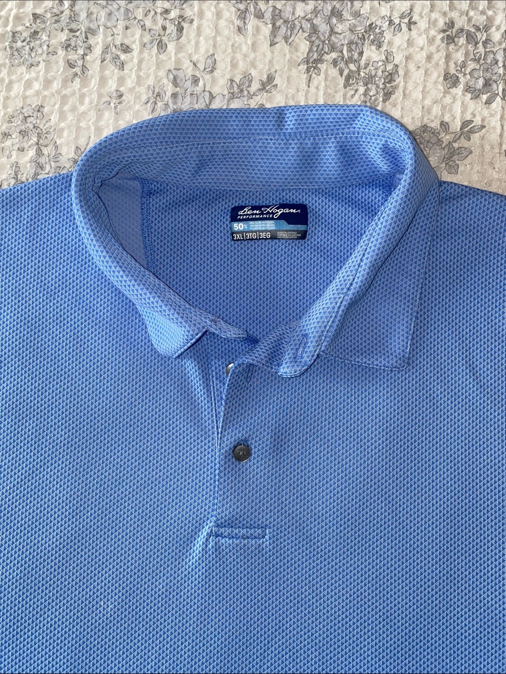 Ben Hogan Men's Sky Blue Performance Golf Polo